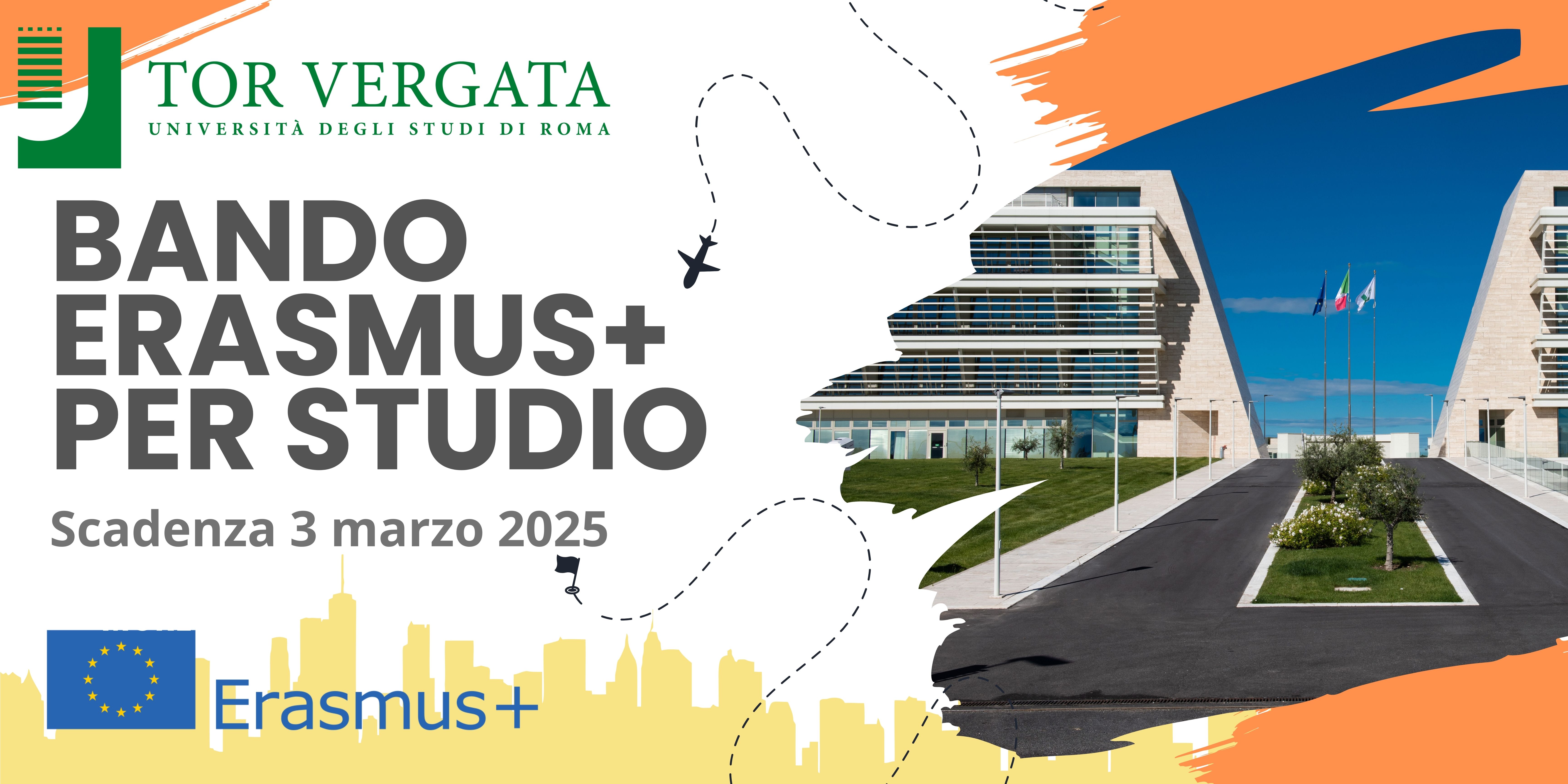 Al momento stai visualizzando PUBBLICATO Bando Erasmus+ per Studio a.a.2025/2026