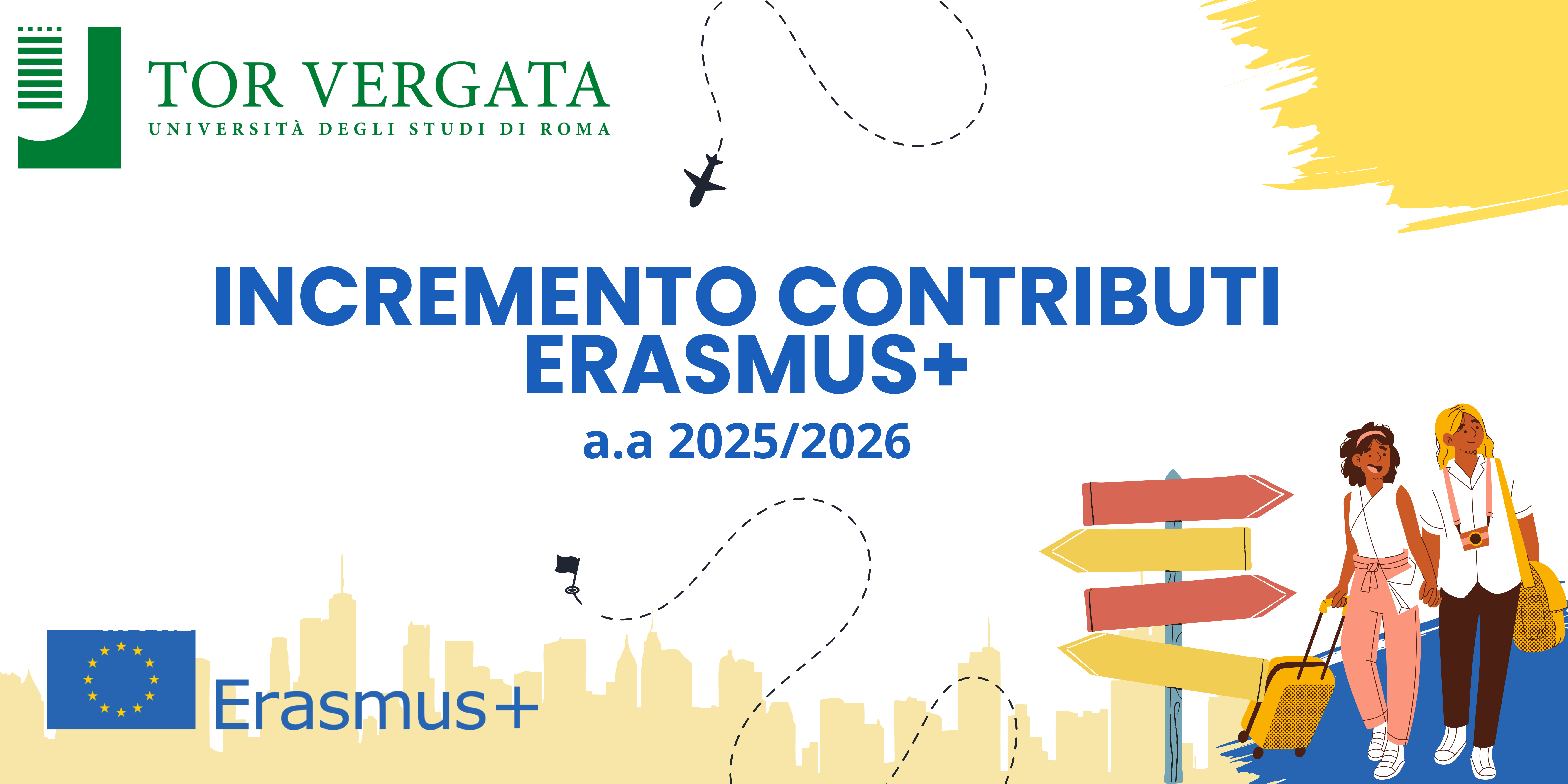 Al momento stai visualizzando NEWS Incremento contributi Erasmus+ a.a 2025/2026