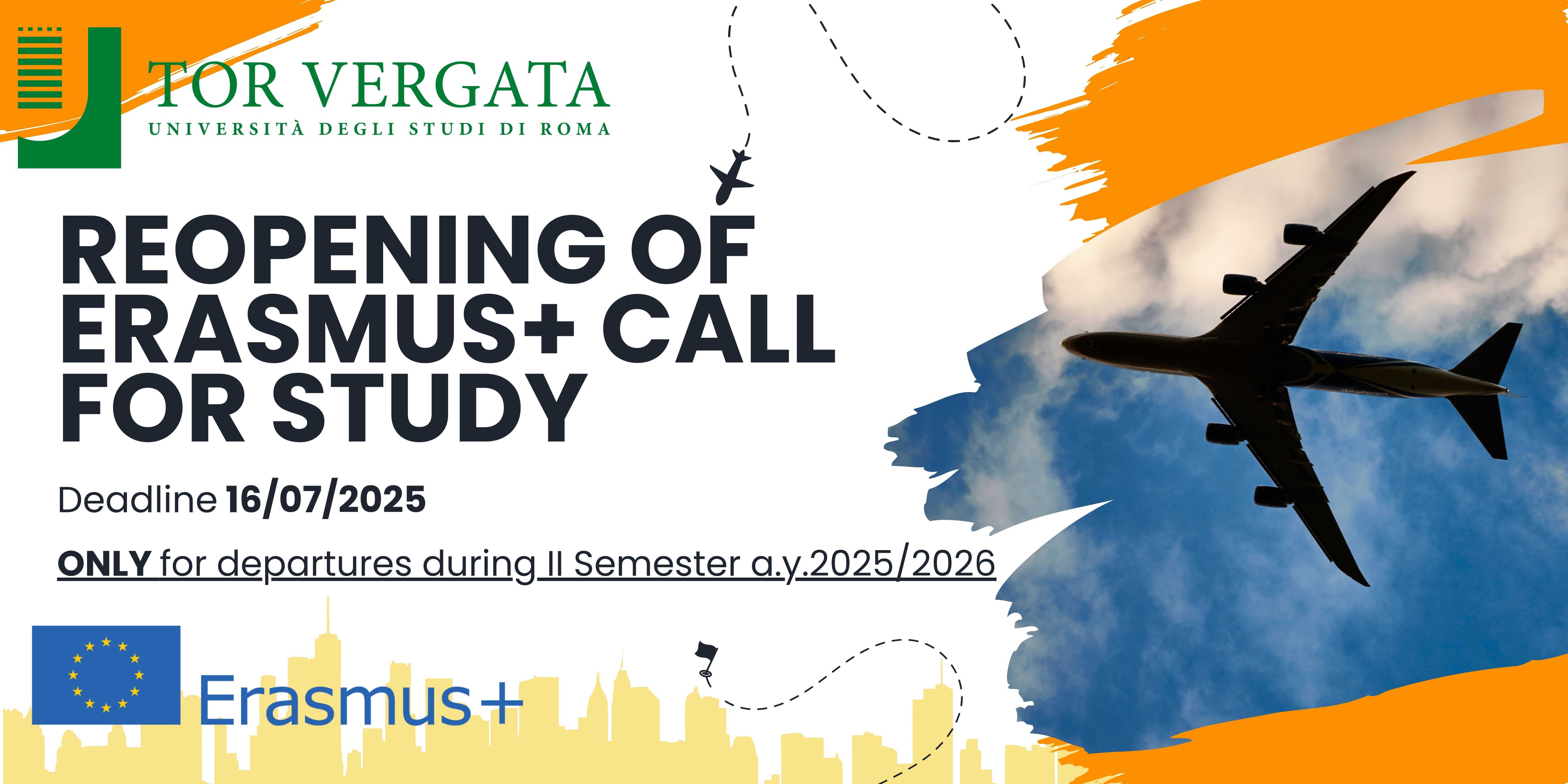 You are currently viewing REOPENING of Erasmus+ Call for study a.y.2025/2026