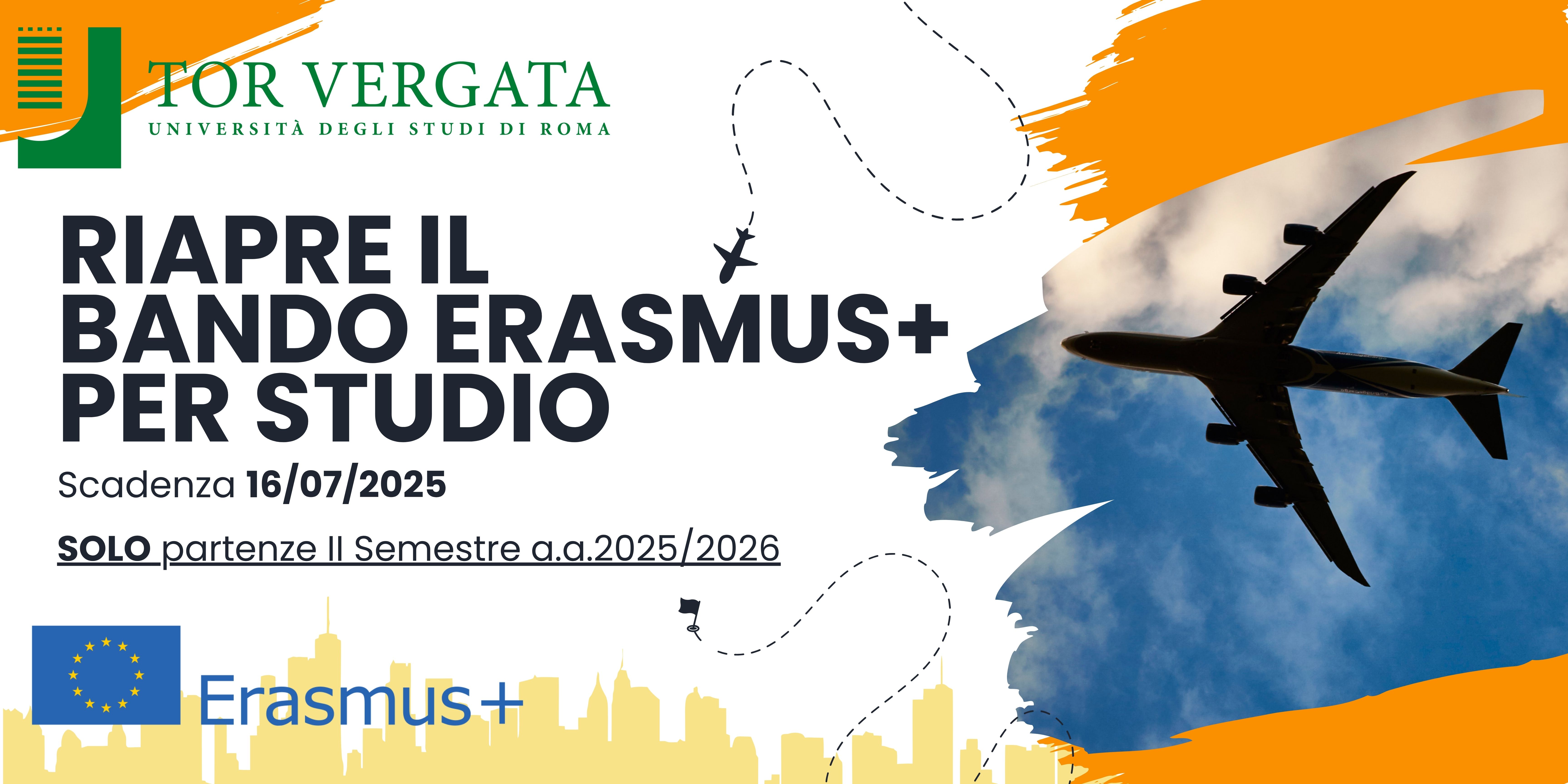 Scopri di più sull'articolo RIAPRE il Bando Erasmus+ per Studio a.a.2025/2026