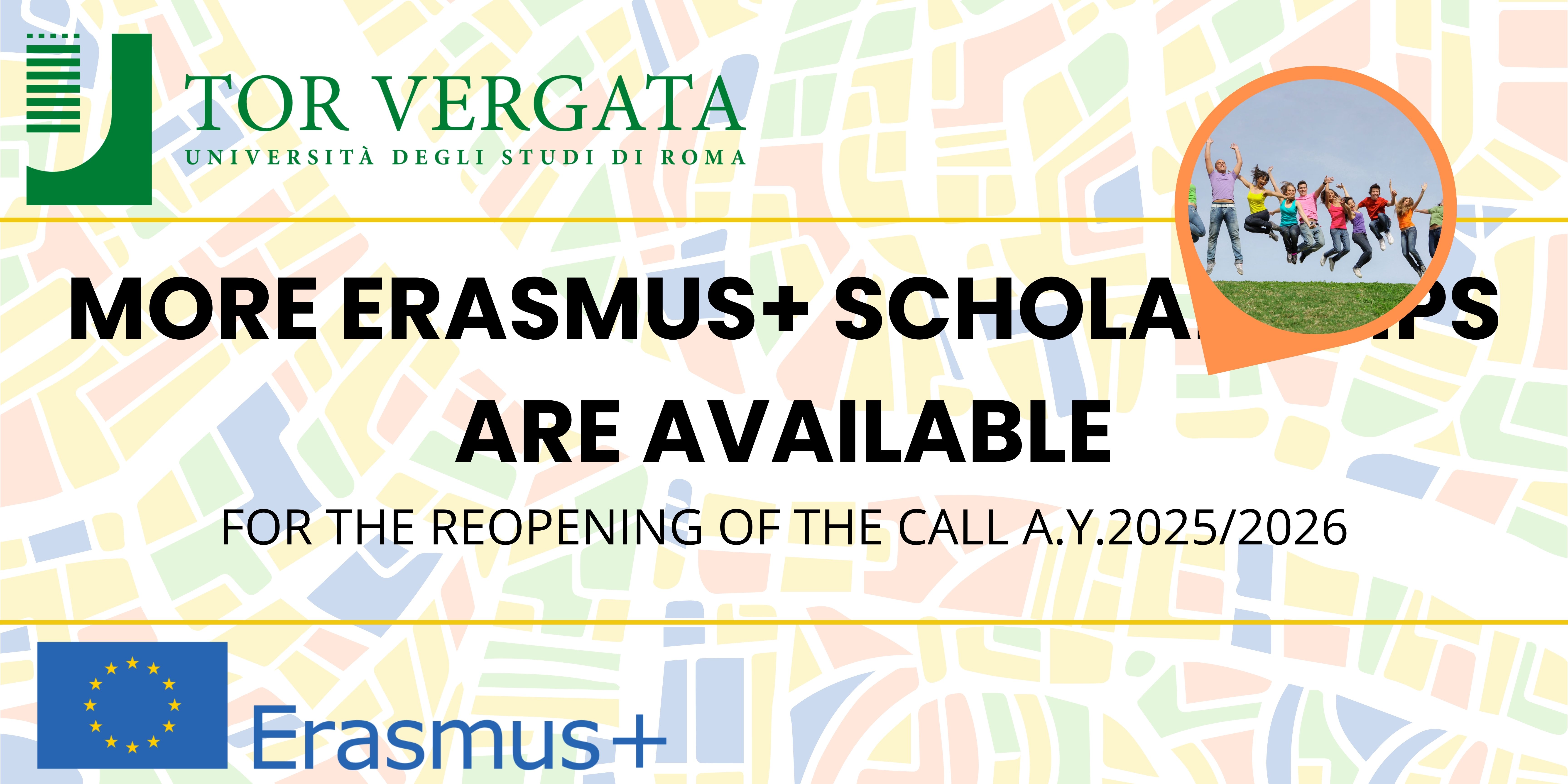 You are currently viewing More Erasmus+ Scholarships are available for the Reopening of the Call a.y.2025/2026