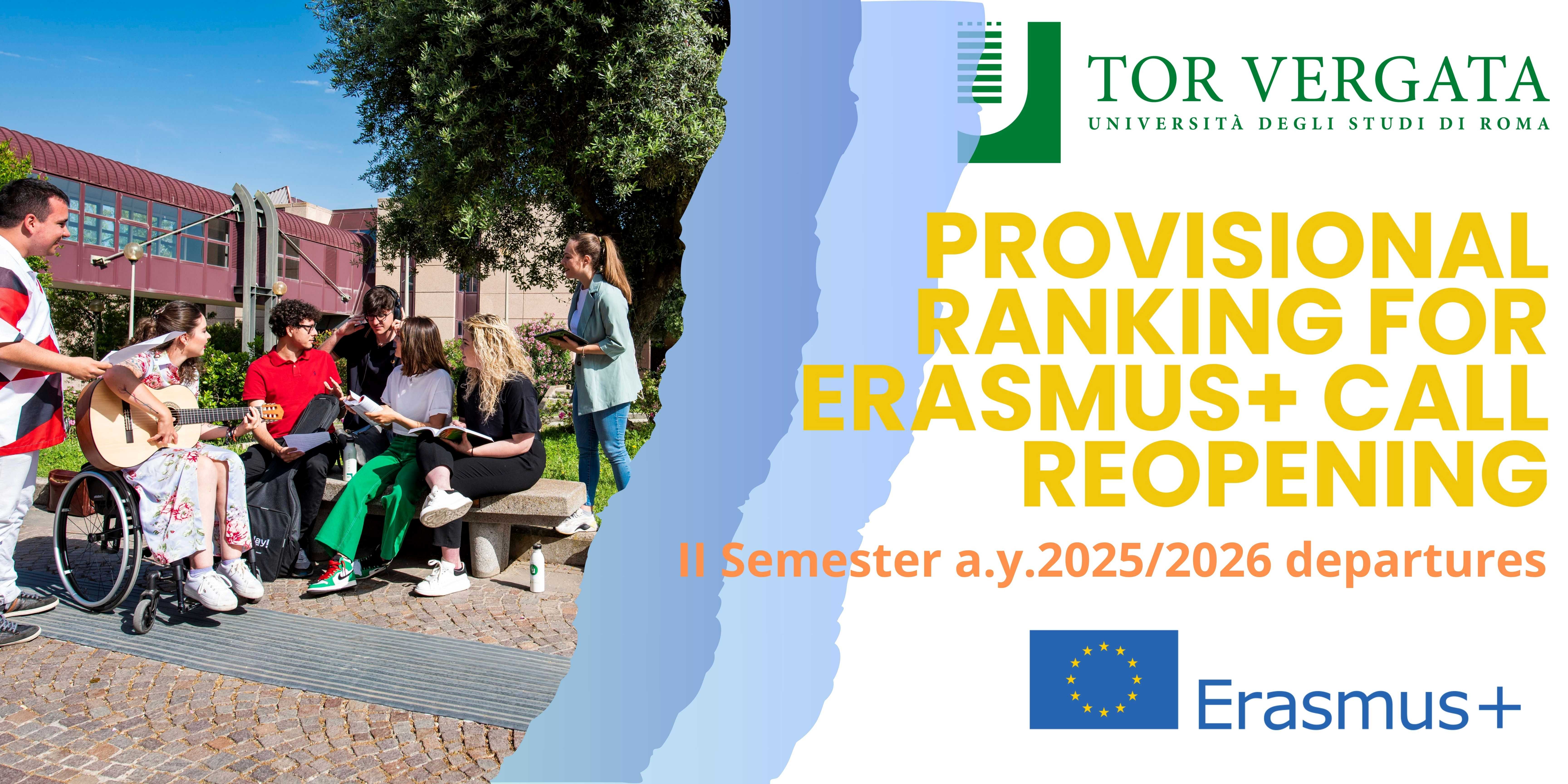 Read more about the article OUT NOW the Provisional Rangink for Erasmus+ Call Reopening a.y. 2025/2026