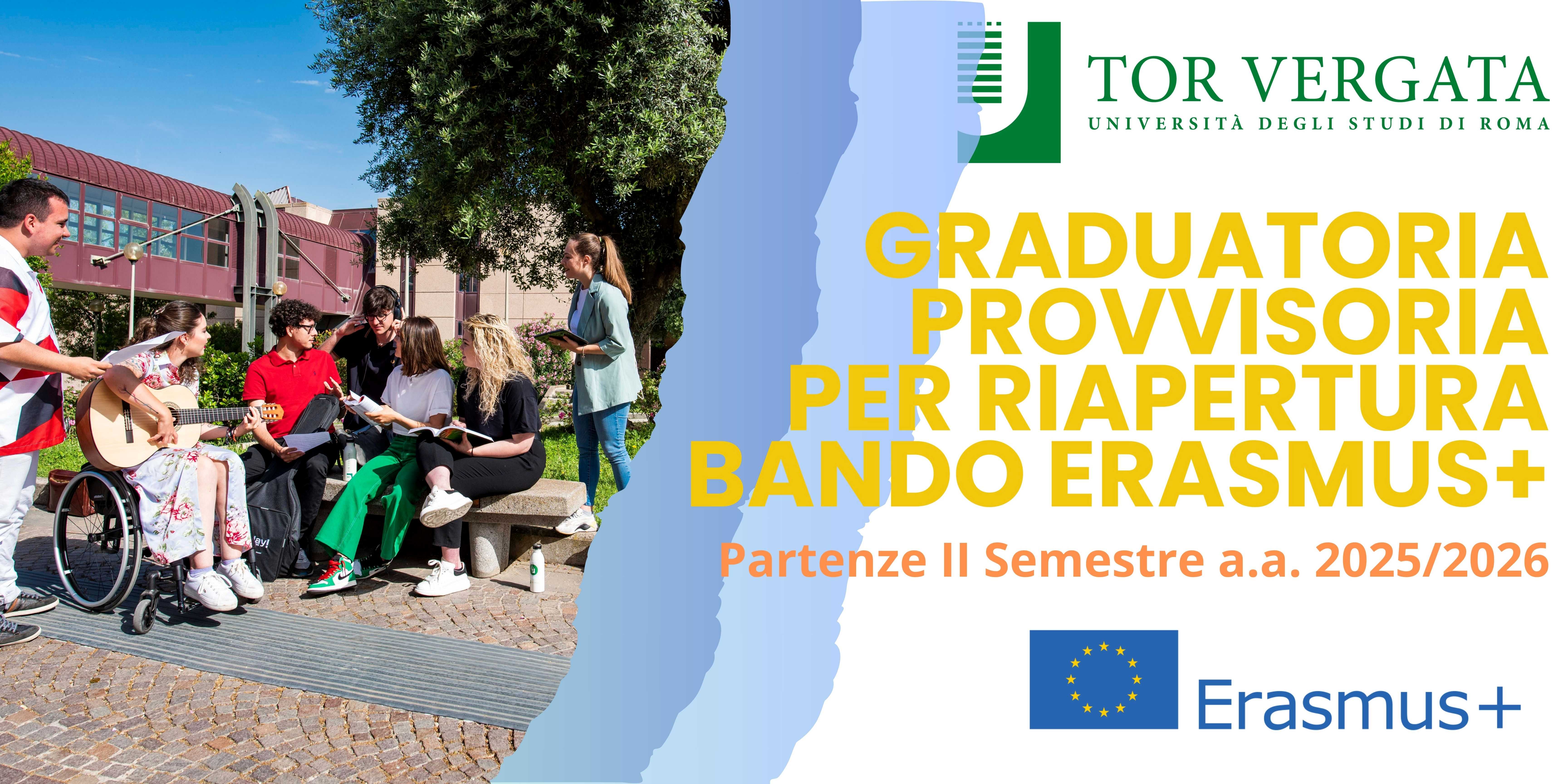 Scopri di più sull'articolo PUBBLICATA la Graduatoria Provvisoria relativa alla Riapertura del Bando Erasmus+ a.a. 2025/2026