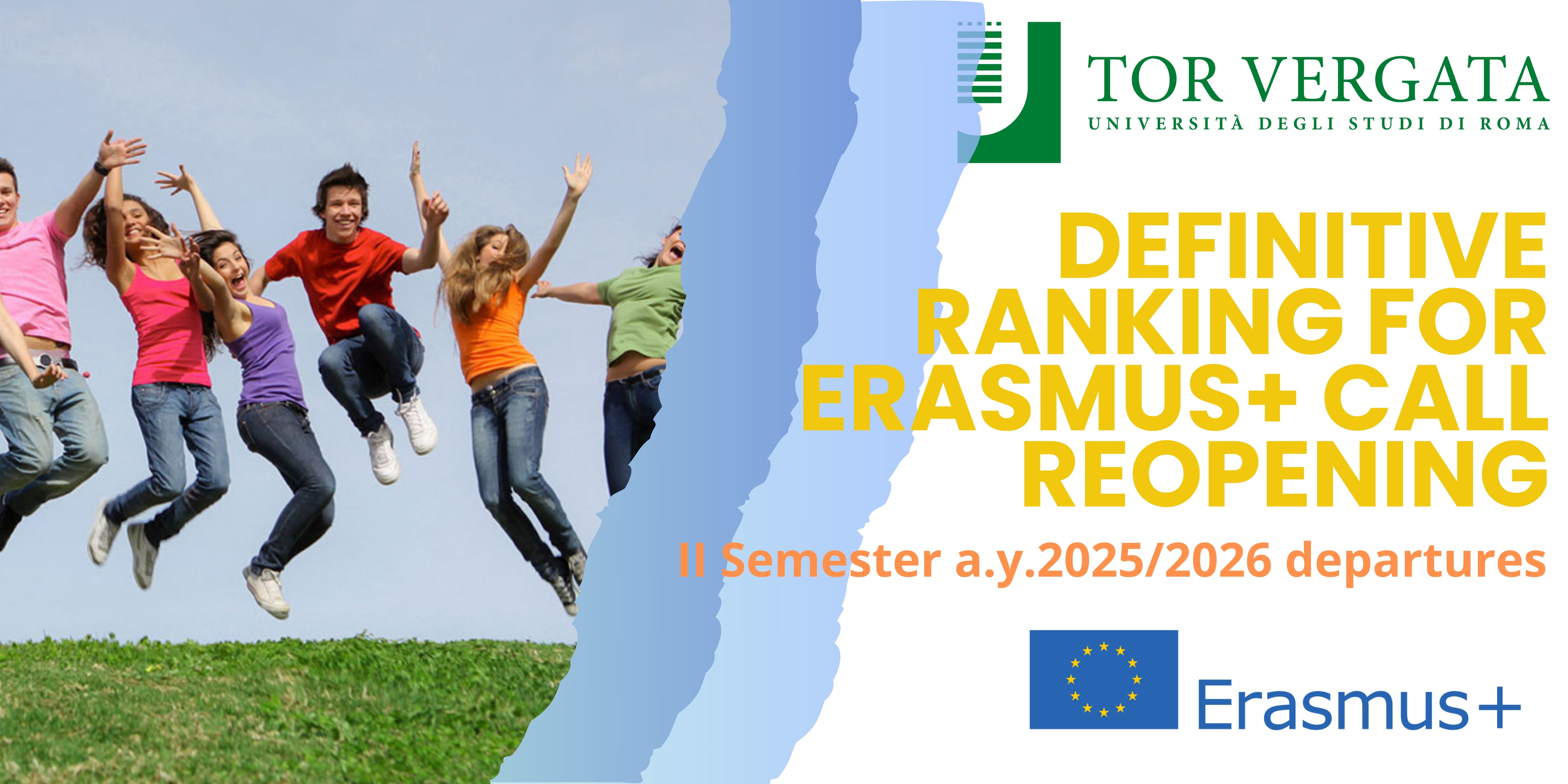 Read more about the article OUT NOW the definitive Ranking for Erasmus+ Call Reopening a.y. 2025/2026